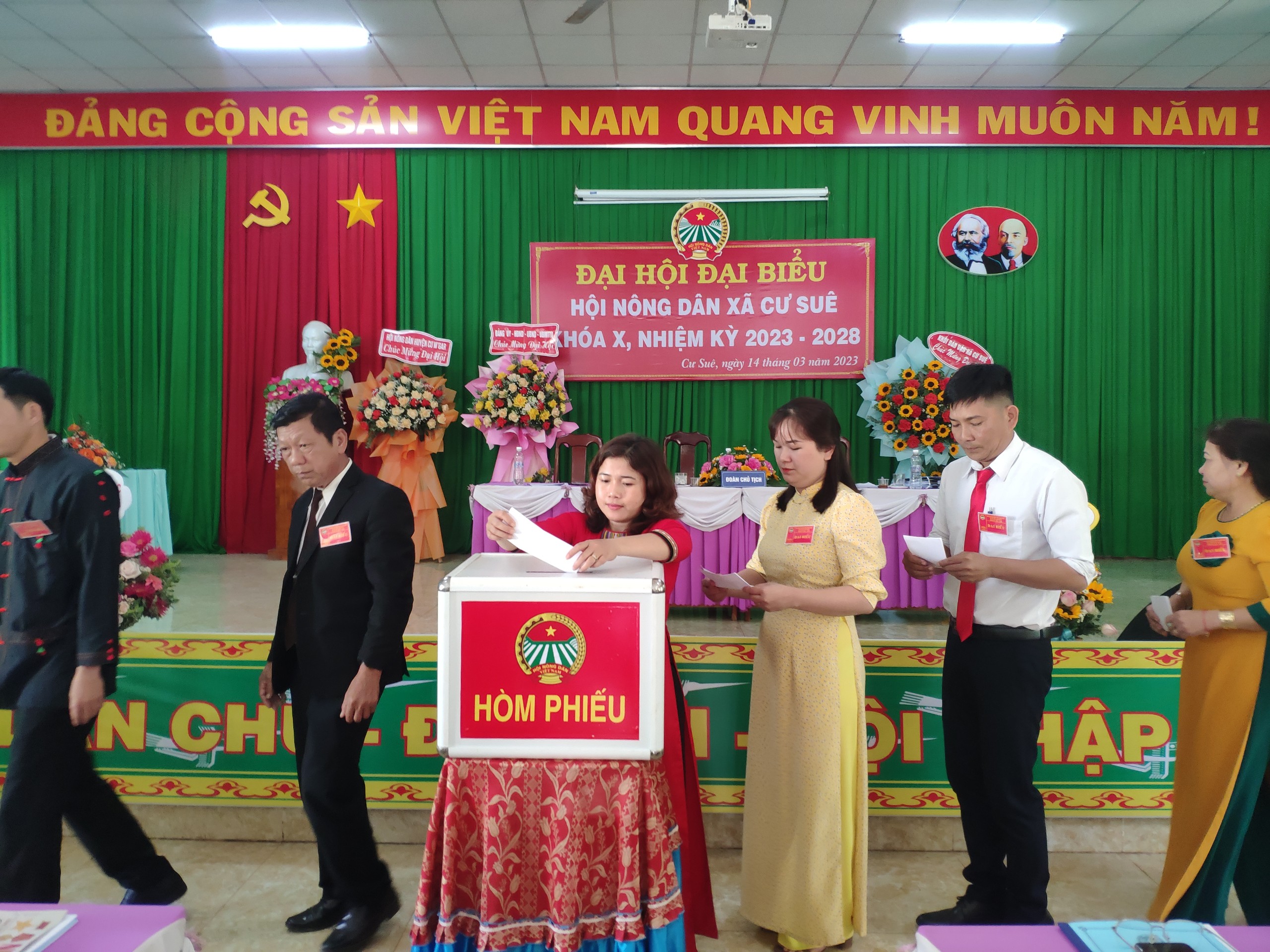 HỘI NÔNG DÂN XÃ CƯ SUÊ TỔ CHỨC ĐẠI HỘI ĐẠI BIỂU LẦN THỨ X, NHIỆM KỲ 2023 - 2028